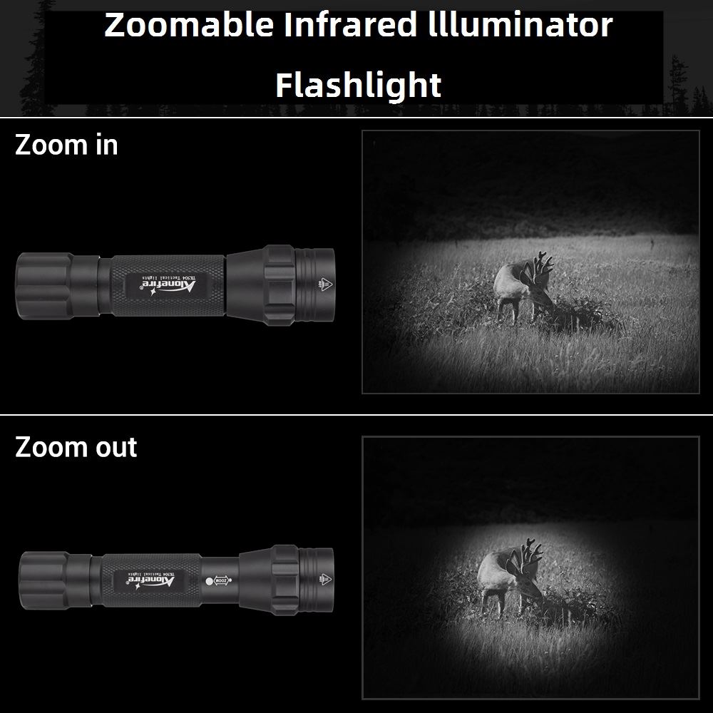 IR850nm&940nm 最新赤外線LEDズーム高輝度ナイ - Hunting Thermal Imaging Scope のレビューと価格